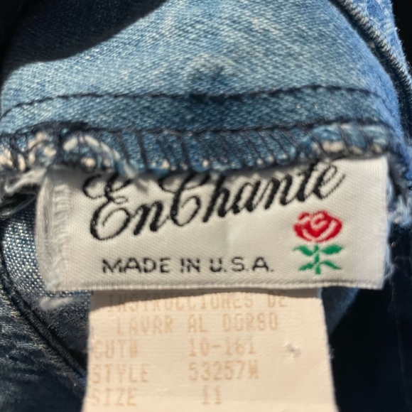 Enchante Denim & Gingham Mini Skirt - Picture 4 of 4